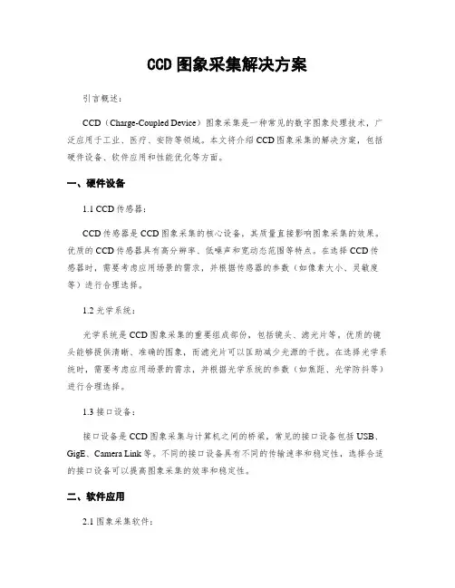 CCD图像采集解决方案