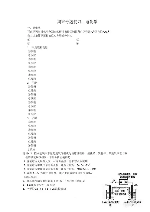 复习电化学