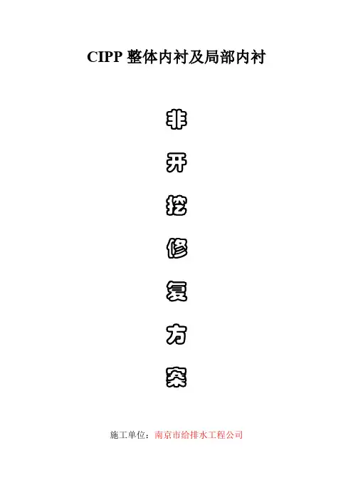 非开挖修复方案
