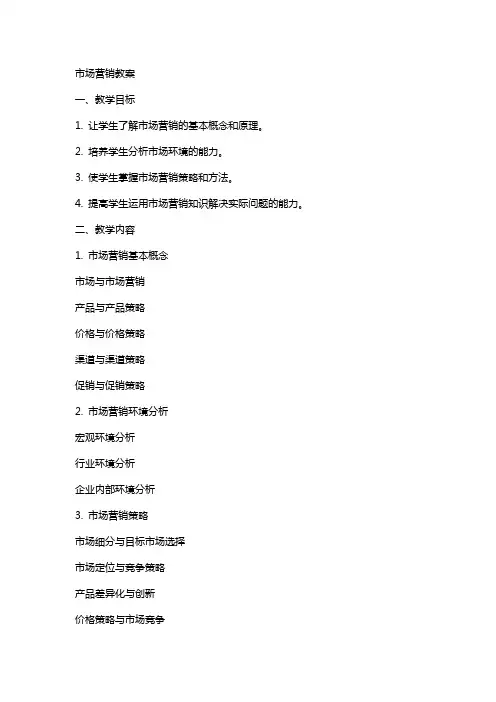 市场营销教案