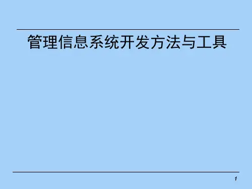 管理信息系统开发方法与工具概述