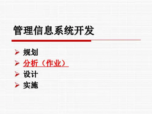 管理信息系统322—开发分析作业