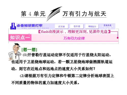 四章第4单元  万有引力与航天(64张ppt)