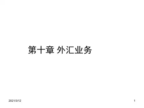 第十章-外汇业务PPT课件