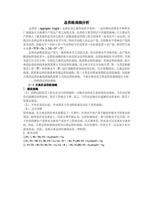 总供给曲线分析