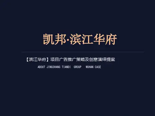 营销推广-住宅豪宅-凯邦滨江华府项目广告推广策略及创意演绎提案
