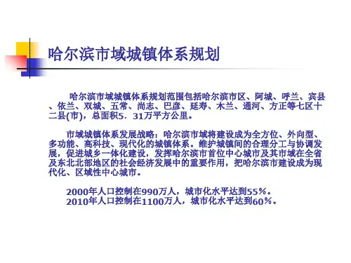 哈尔滨市总体规划ppt课件