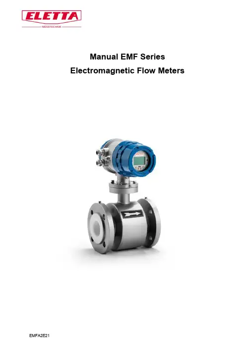 EMF Series Electromagnetic Flow Meters说明书