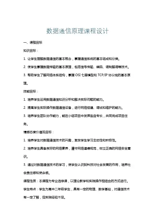 数据通信原理课程设计