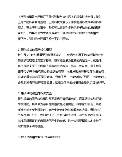 上海科技馆 玻尔提出的‘原子结构模型