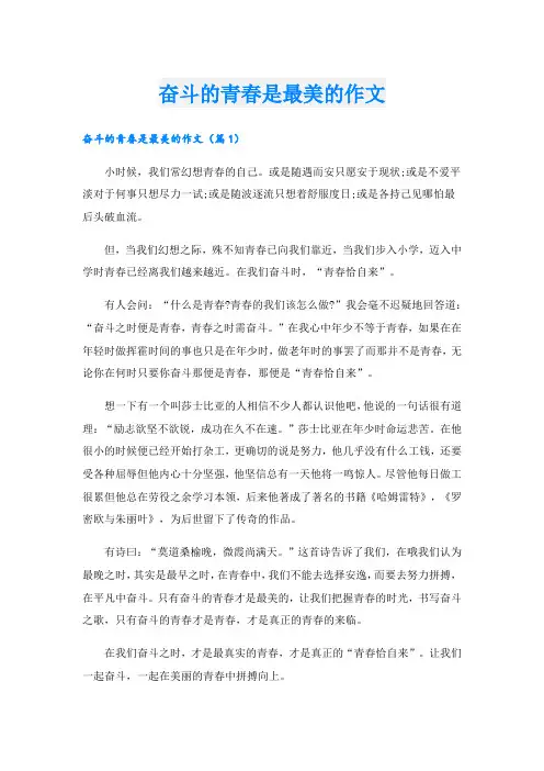 奋斗的青春是最美的作文.doc