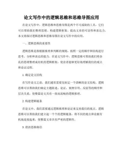 论文写作中的逻辑思维和思维导图应用