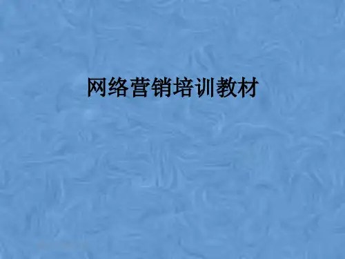 网络营销培训教材