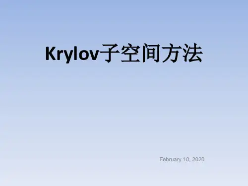 (完整版)Krylov子空间迭代法
