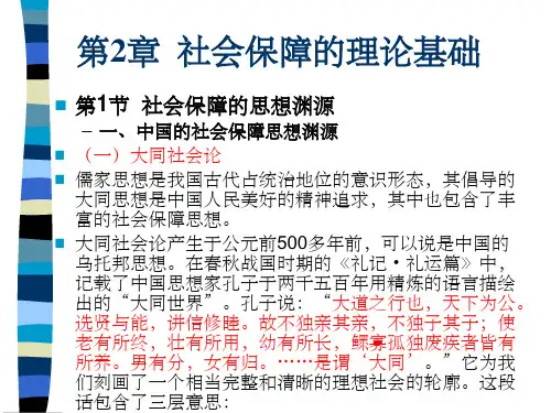 《社会保障》第2章  社会保障的理论基础