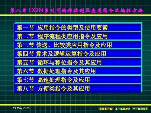 第八章 FX2N系列可编程控制器应用指令及编程方法1-8节