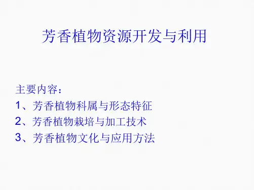 芳香植物资源