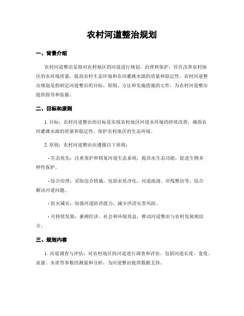 农村河道整治规划