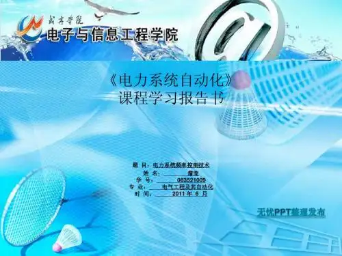 电力系统频率控制ppt