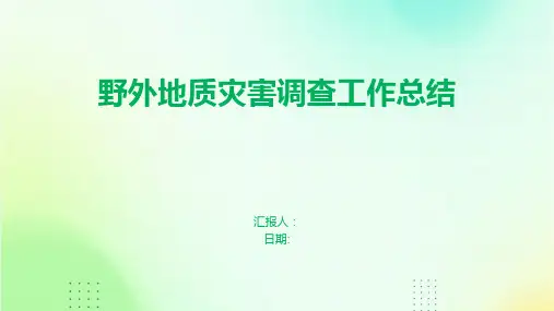 野外地质灾害调查工作总结