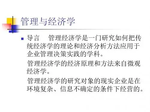 管理与经济学解析