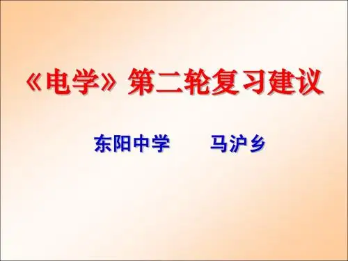 高三物理电学第二轮复习高考研讨会资料