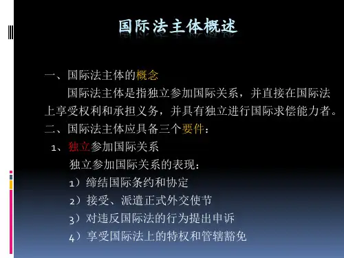 国际法主体