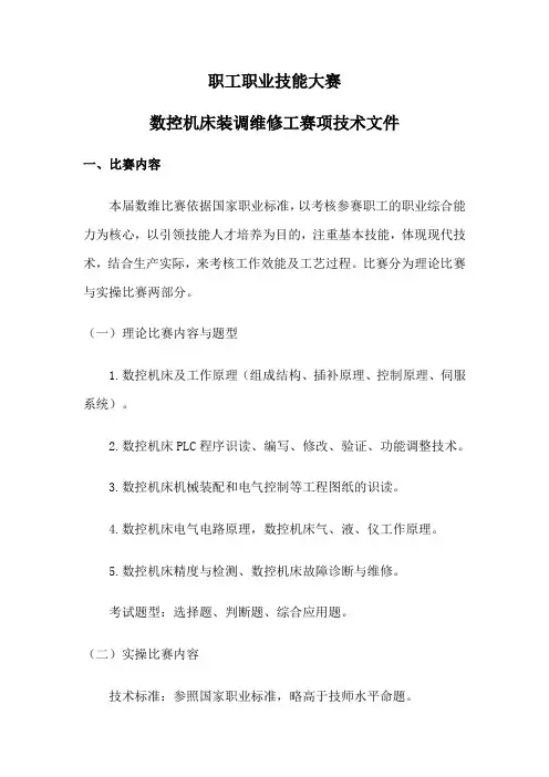 职工职业技能大赛(数控装调维修)
