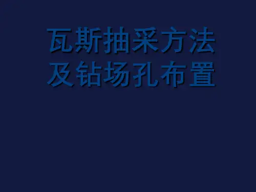 瓦斯抽采方法及钻场孔施工