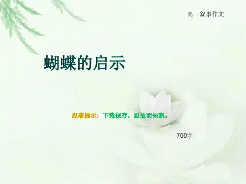 高三叙事作文《蝴蝶的启示》700字