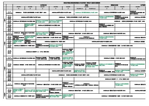 2011-2012学年第一学期10级课程总表(带实验实训)