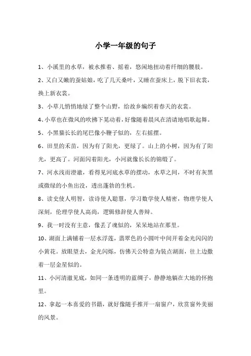 小学一年级的句子