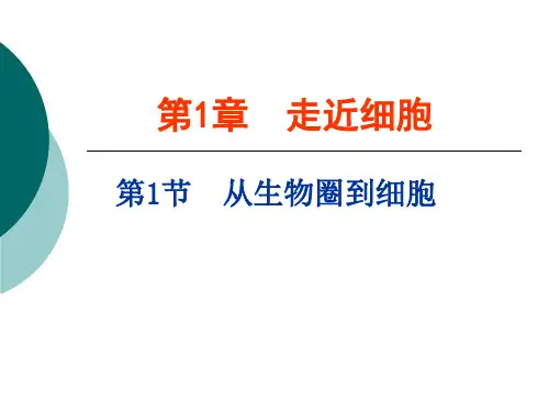 高一生物必修1从生物圈到细胞优质课件
