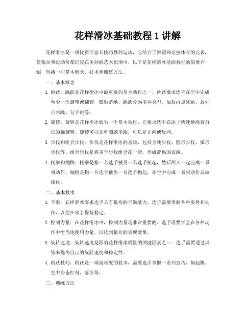 花样滑冰基础教程1讲解