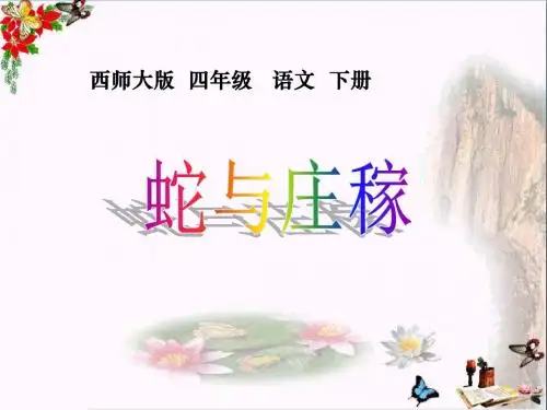 《蛇与庄稼》 精品PPT课件(共22张)
