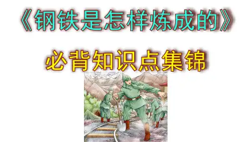 八下语文名著知识《钢铁是怎样炼成的》必背知识点集锦含答案