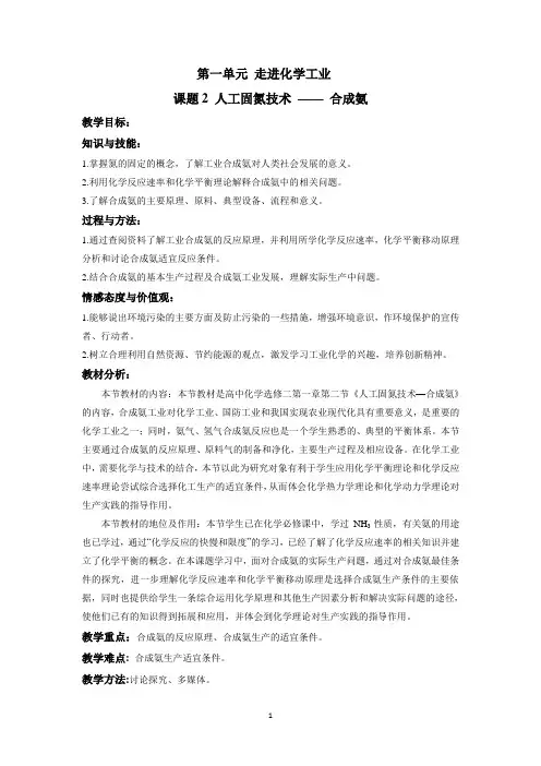 人工固氮技术-合成氨