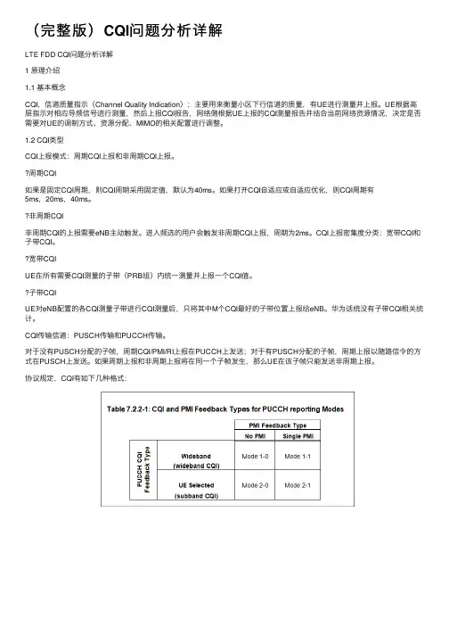 （完整版）CQI问题分析详解