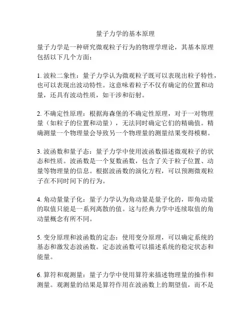 量子力学的基本原理