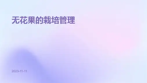 无花果的栽培管理