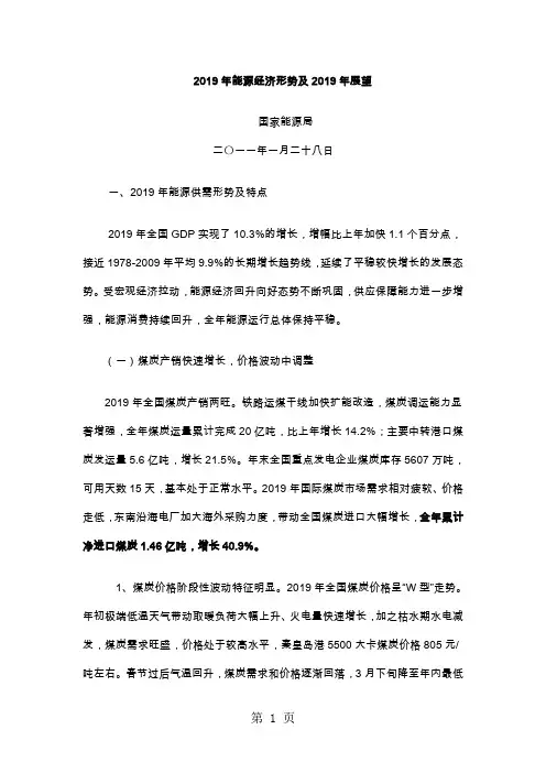 2019年我国能源情况-10页文档资料