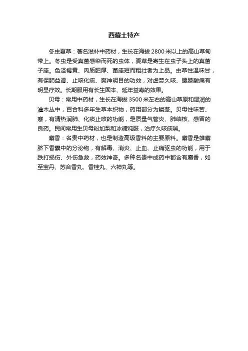 西藏土特产