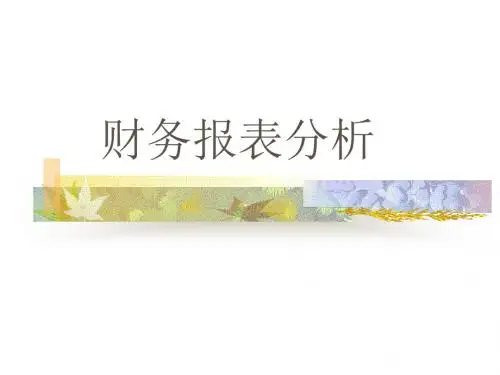 财务报表分析(财务总监)课件