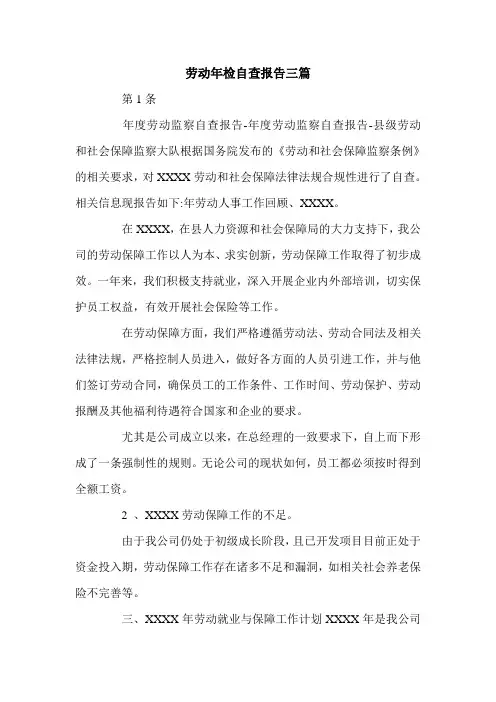 劳动年检自查报告三篇.doc