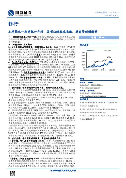 本周聚焦—招商银行年报：各项业绩表现亮眼，财富管理谱新章