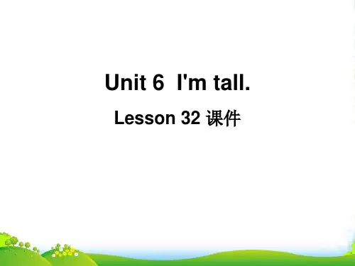 精通版四年级英语上册Unit 6 I'm tall Lesson 32 课件3