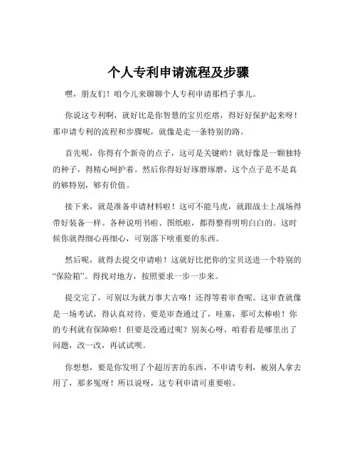 个人专利申请流程及步骤