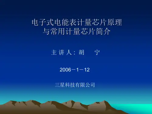 计量电路芯片介绍
