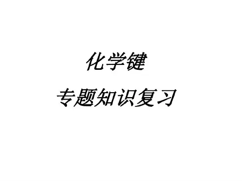 高一化学化学键2