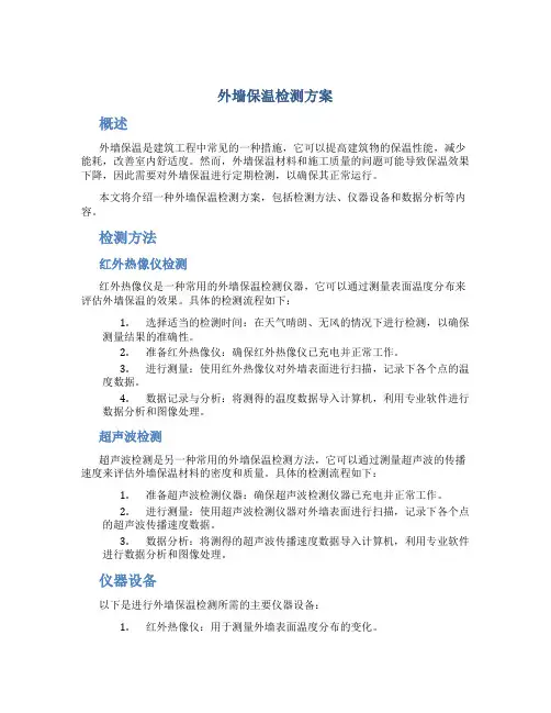 外墙保温检测方案